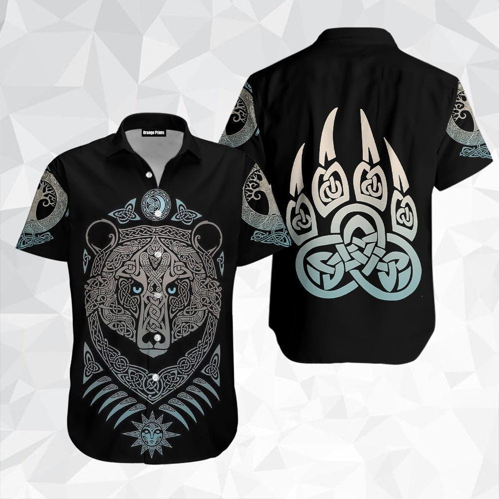 Celtic Bear Tattoo Viking Hawaiian Shirt
