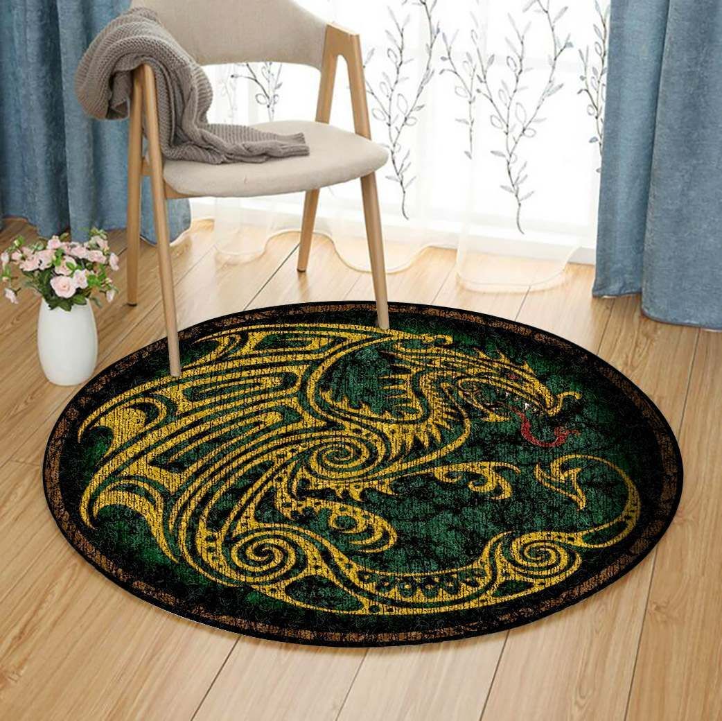 Celtic Dragon Round Rug Carpet Bedroom Livingroom Home Decor
