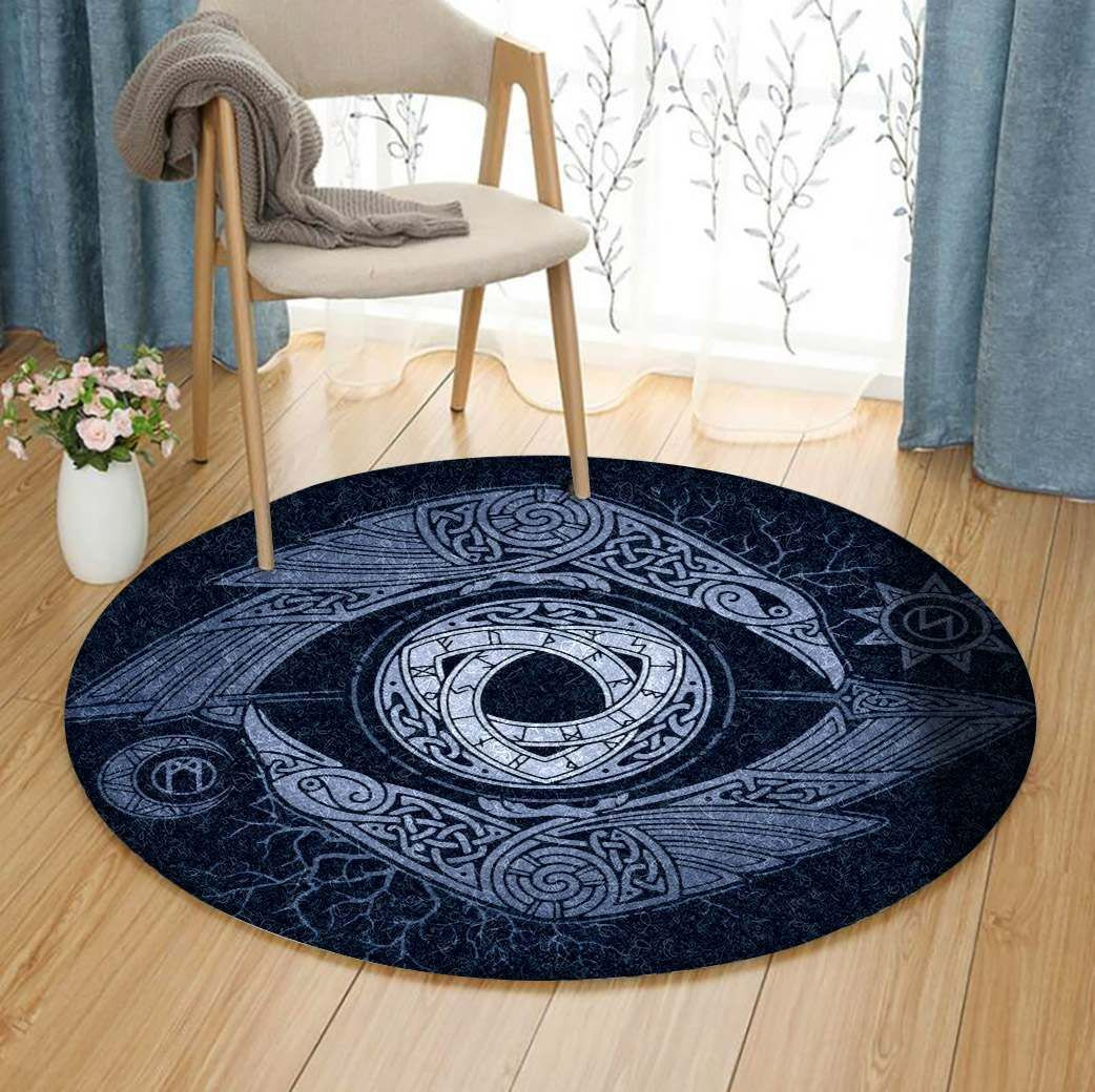 Celtic Raven Round Rug Carpet Bedroom Livingroom Home Decor