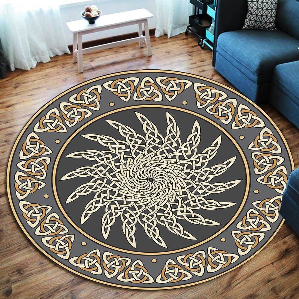 Celtic Shield Round Rug Carpet Bedroom Livingroom Home Decor