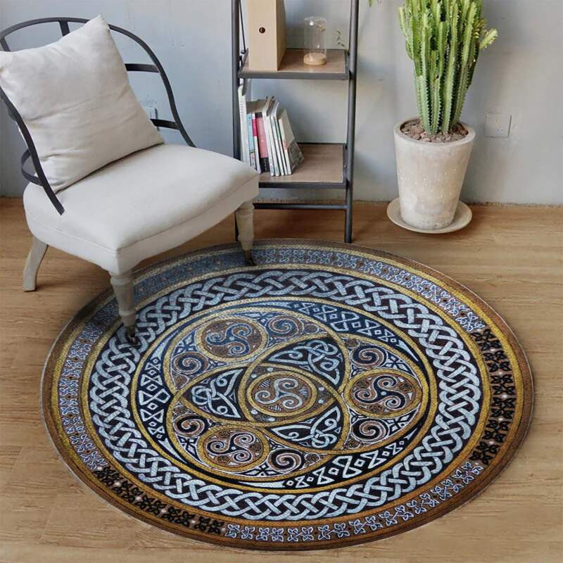 Celtic Spiral Limited Edition Round Rug Carpet Bedroom Livingroom Home Decor