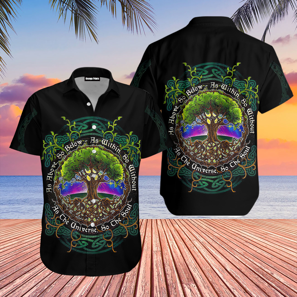 Celtic Tree Of Life Art Hawaiian Shirt