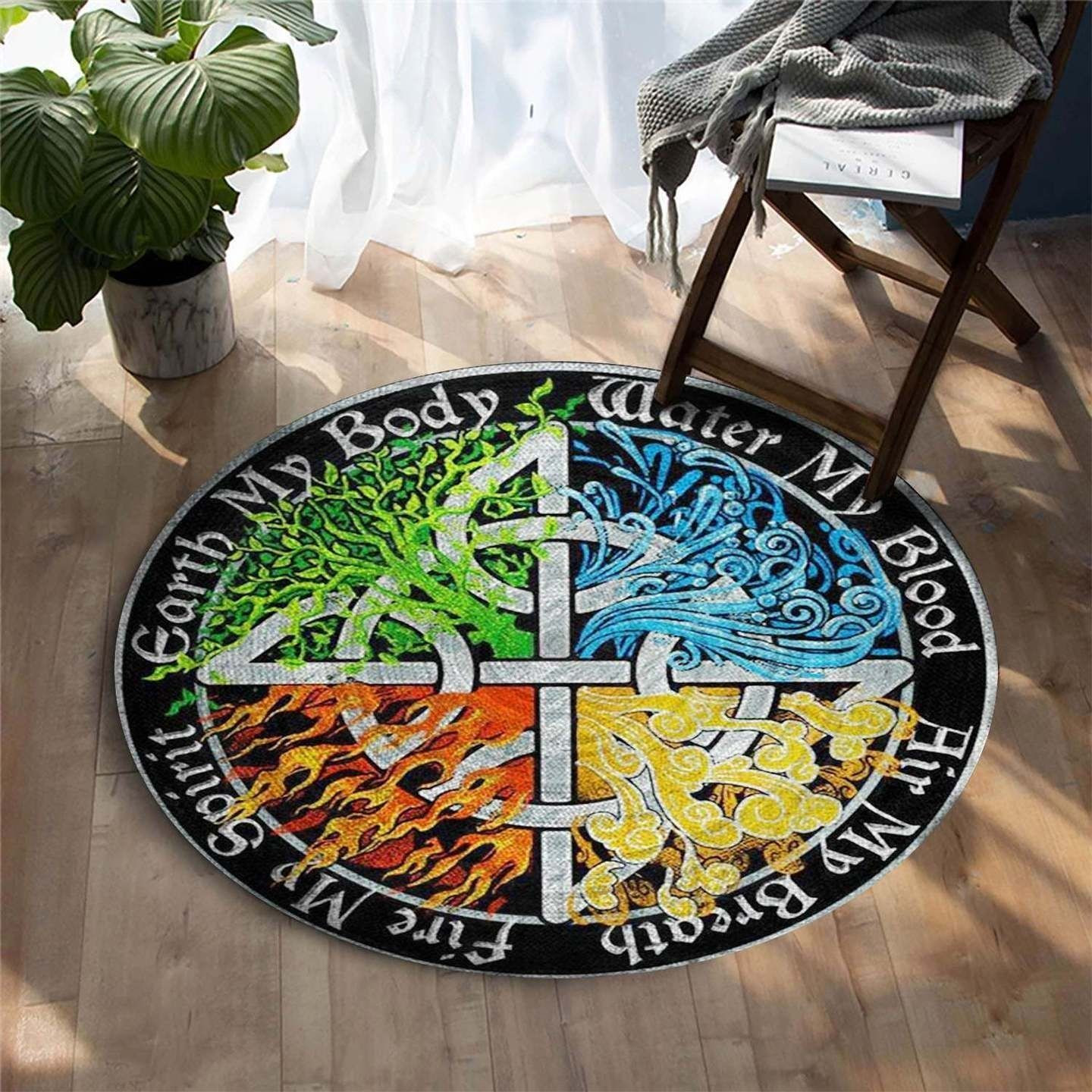 Celtic Tree Of Life Round Rug Carpet Bedroom Livingroom Home Decor