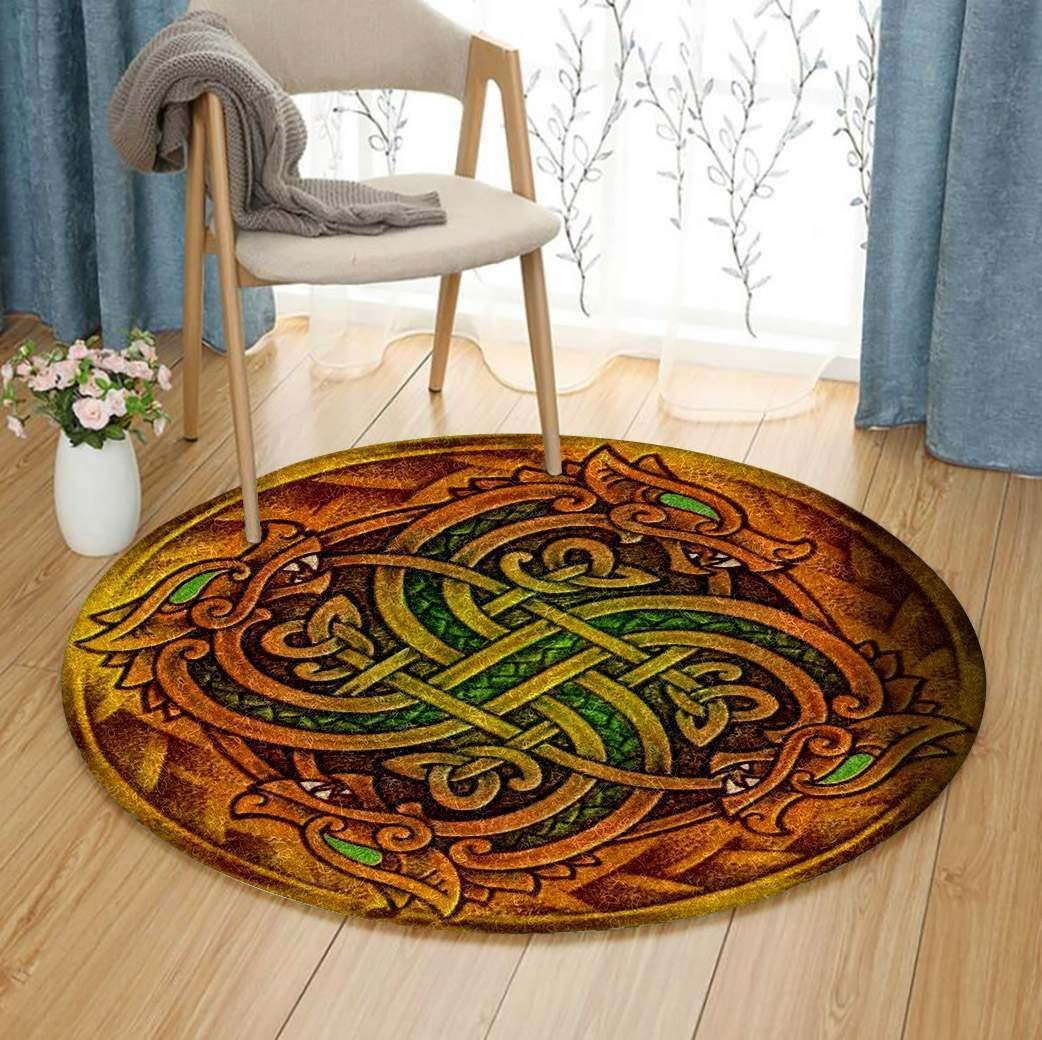 Celtic Viking Round Rug Carpet Bedroom Livingroom Home Decor
