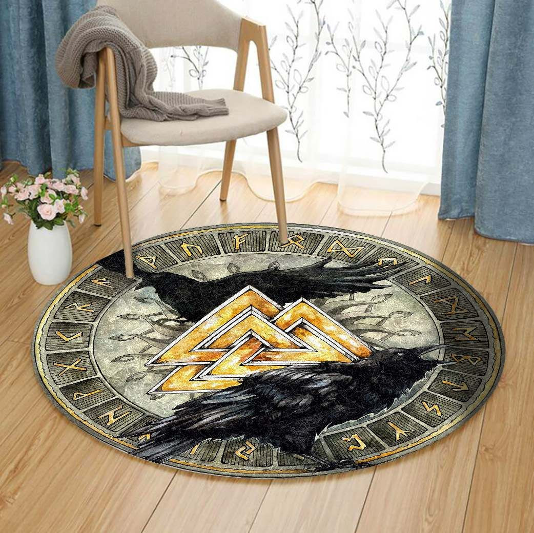 Celtic Viking Round Rug Carpet Bedroom Livingroom Home Decor