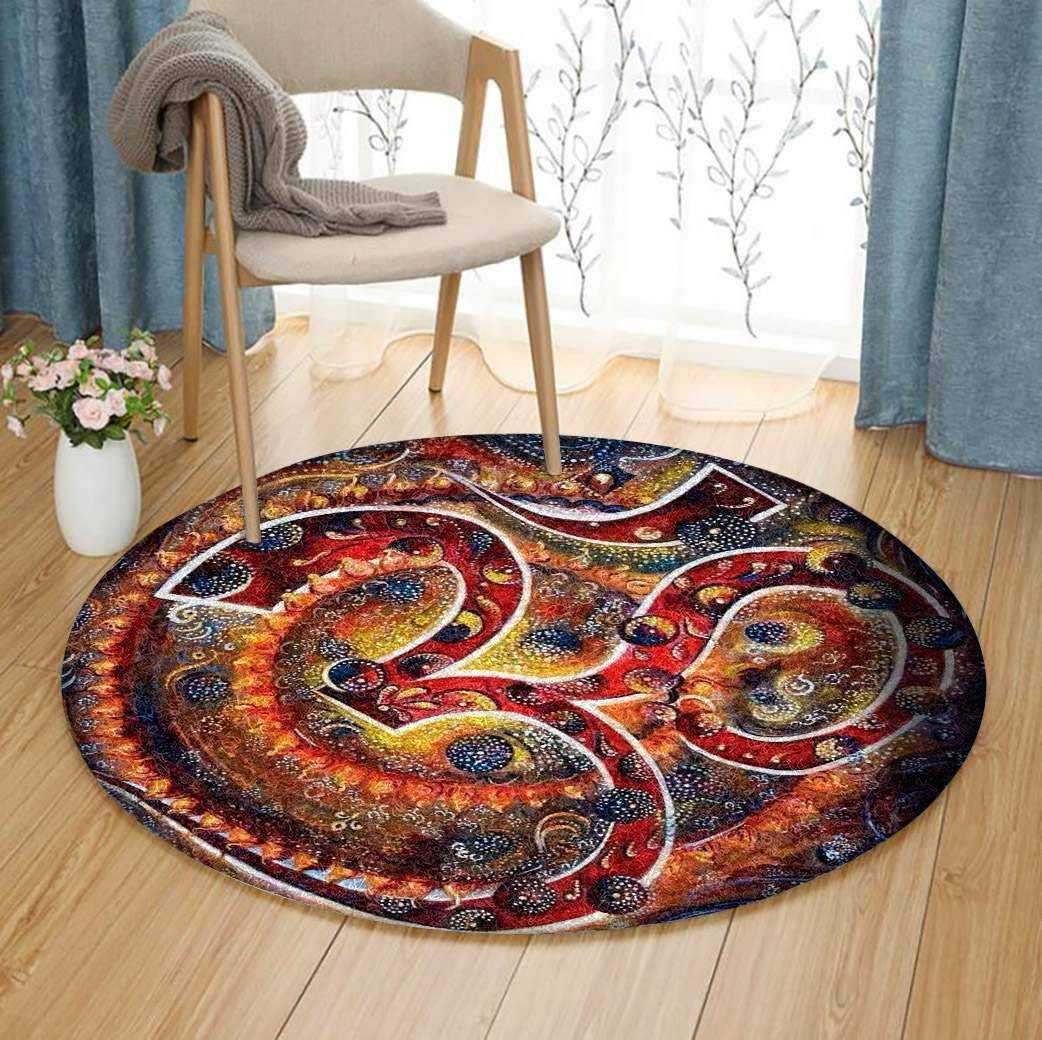 Chakra Contemporary Limited Edition Round Rug Carpet Bedroom Livingroom Home Decor