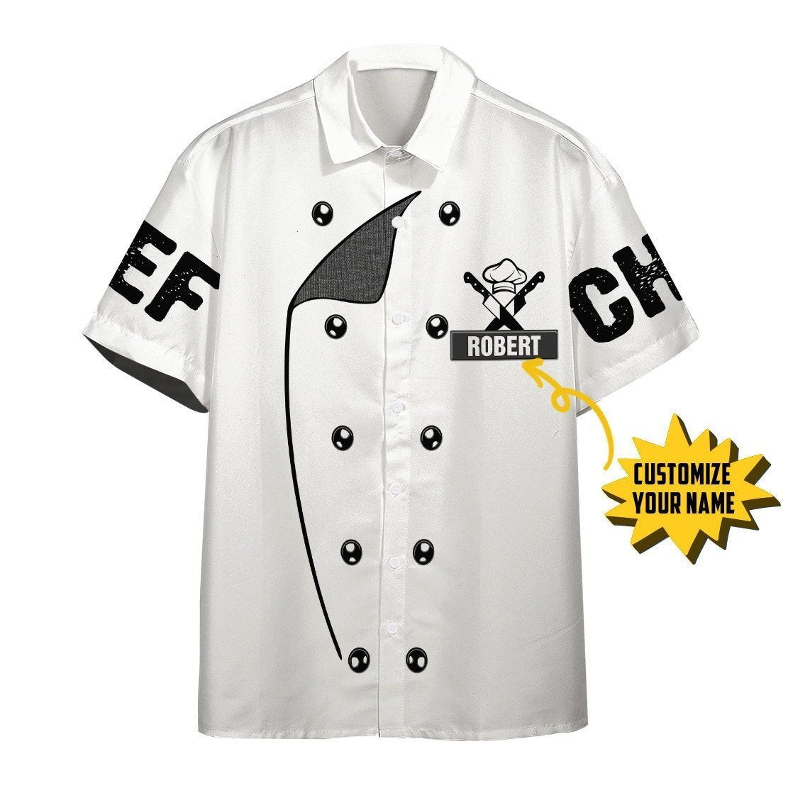 Chef White Uniform Nutrition Personalized Hawaiian Shirt