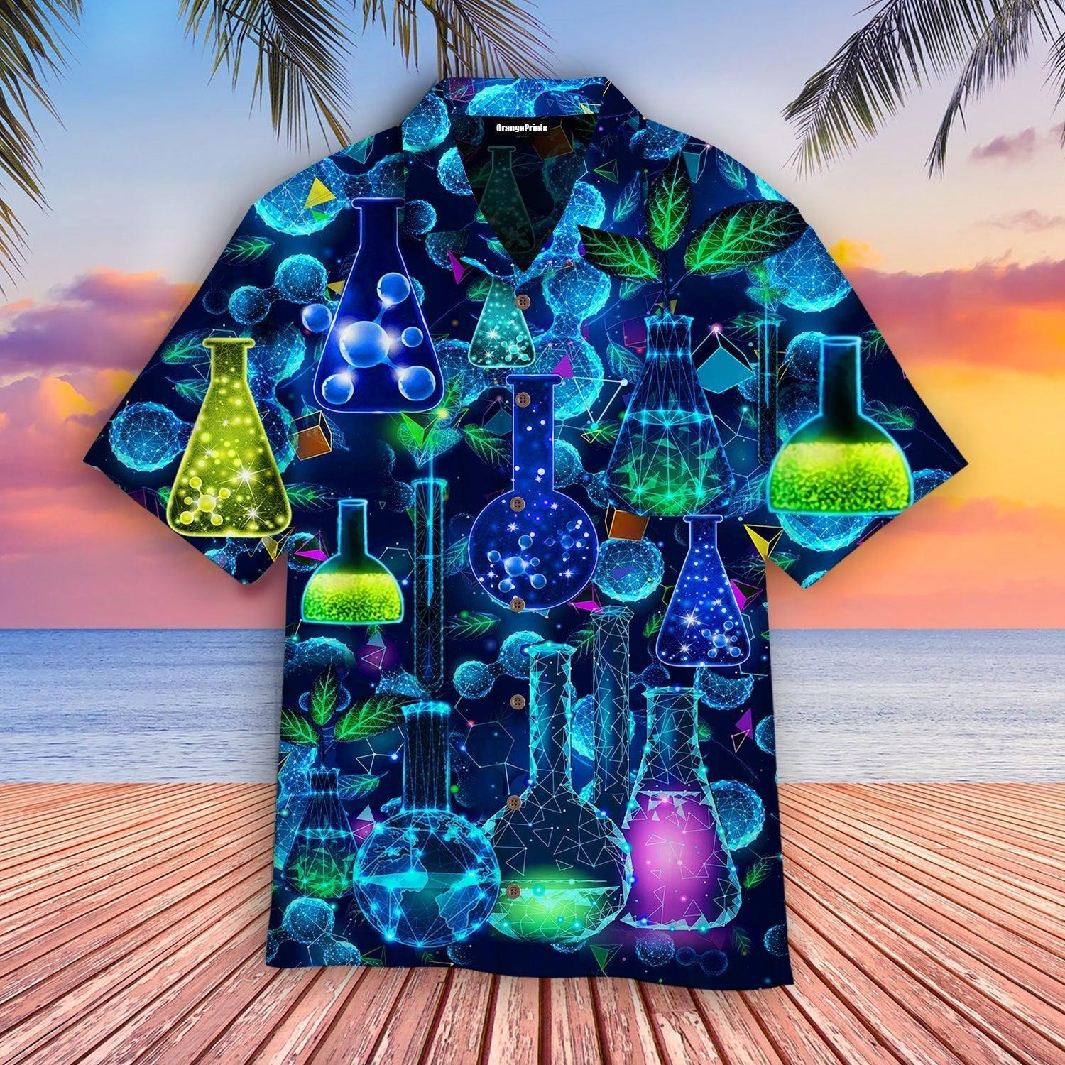 Chemistry Neon Hawaiian Shirt