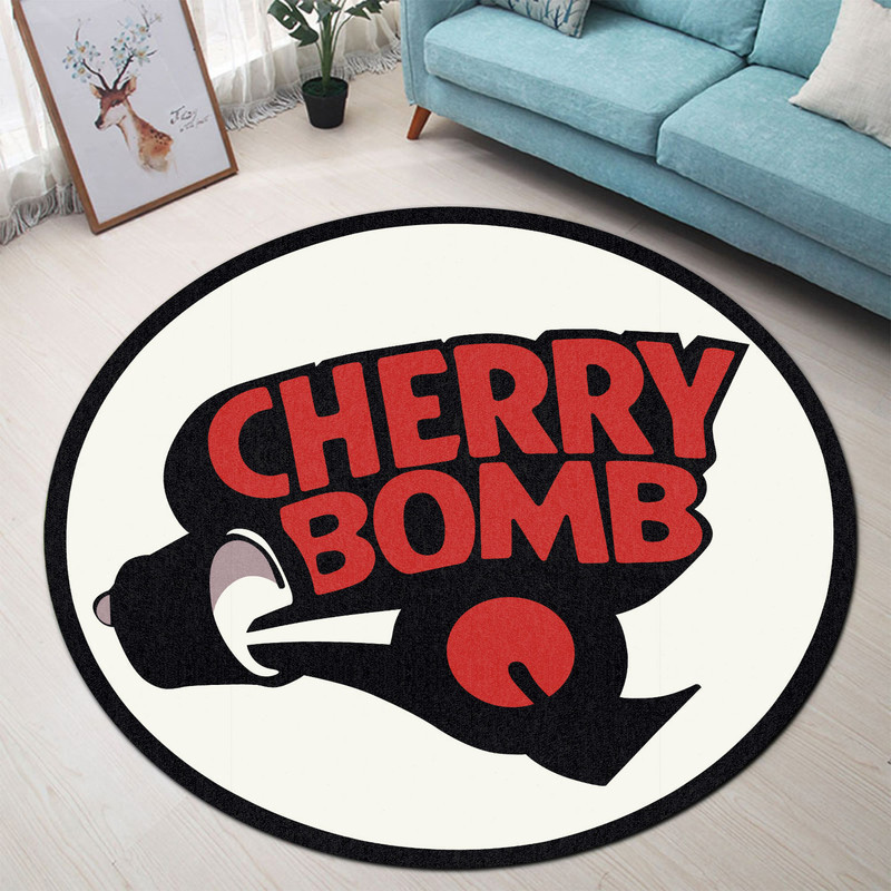 Cherry Bomb Exhaust Round Rug Carpet Bedroom Livingroom Home Decor