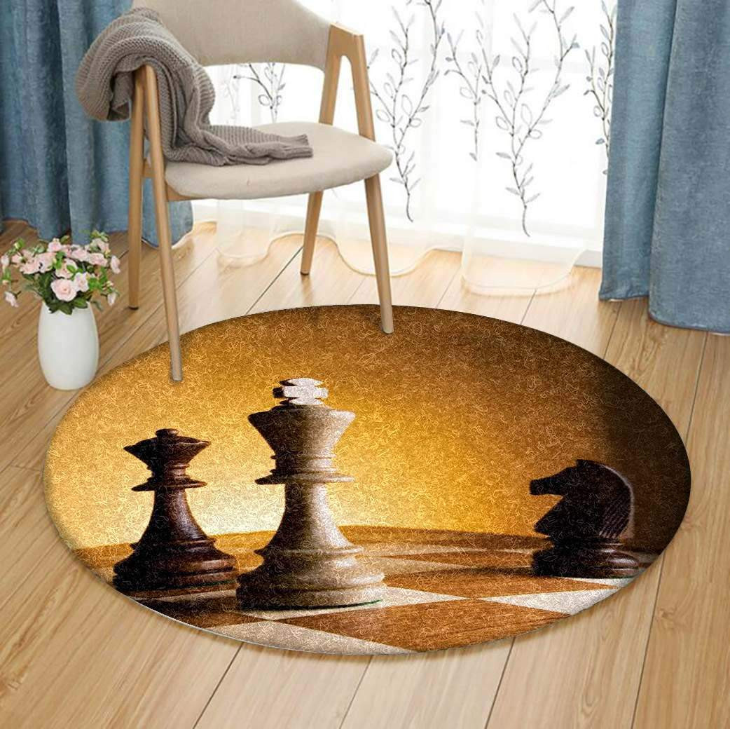 Chess Limited Edition Round Rug Carpet Bedroom Livingroom Home Decor
