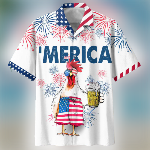 Chicken Beer Hawaiian Shirt