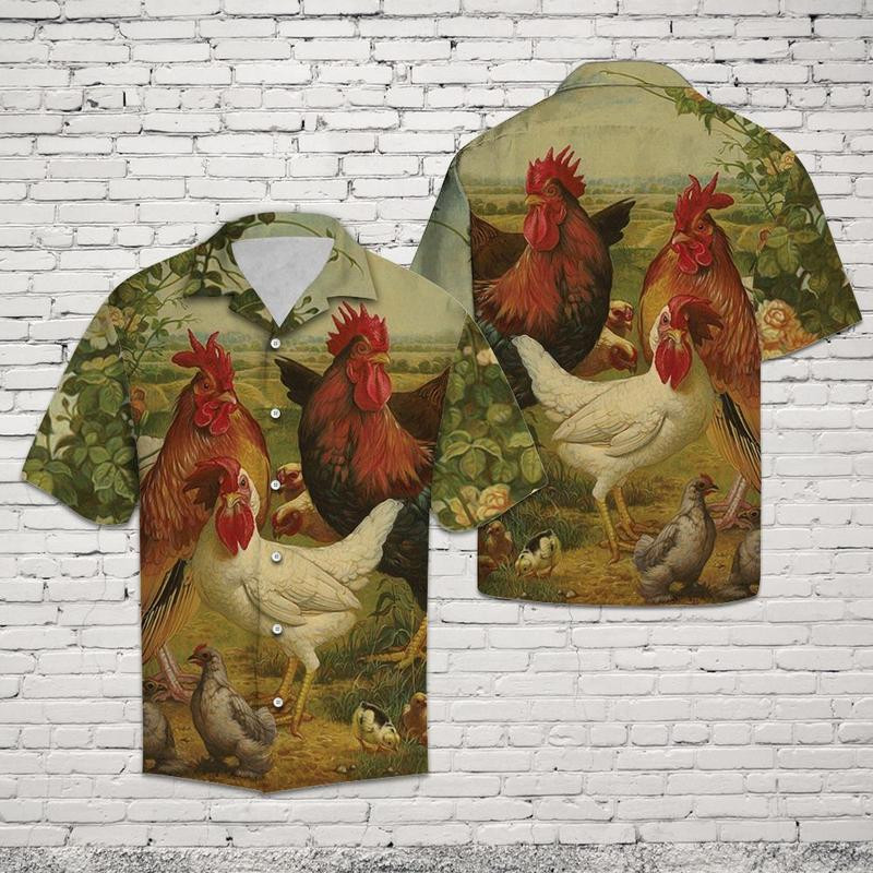 Chicken Farm Hawaiian Shirt