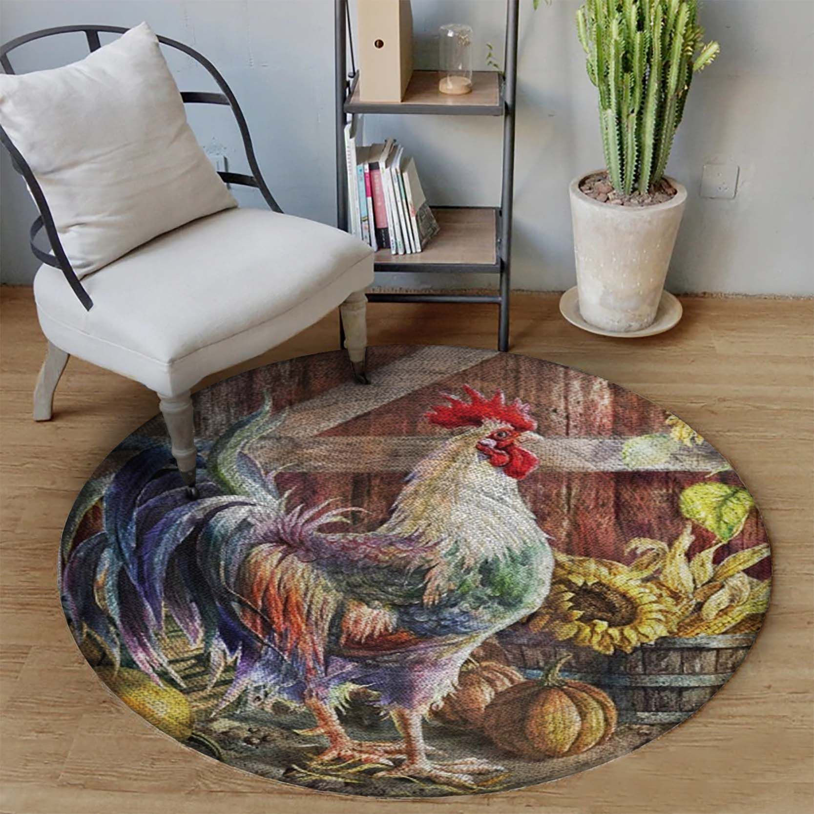 Chicken Limited Edition Round Rug Carpet Bedroom Livingroom Home Decor