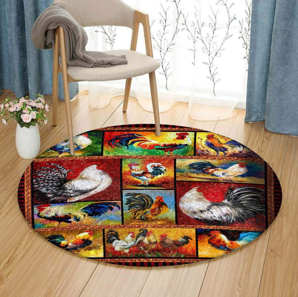 Chicken Limited Edition Round Rug Carpet Bedroom Livingroom Home Decor