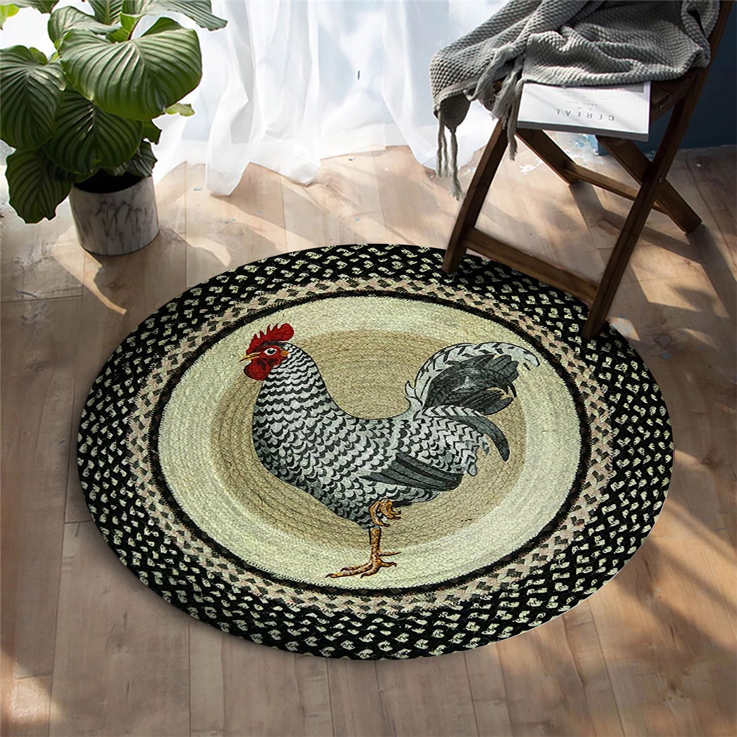 Chicken Round Rug Carpet Bedroom Livingroom Home Decor