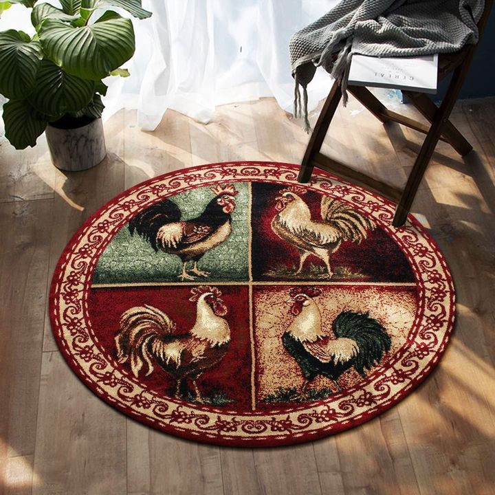 Chicken Round Rug Carpet Bedroom Livingroom Home Decor