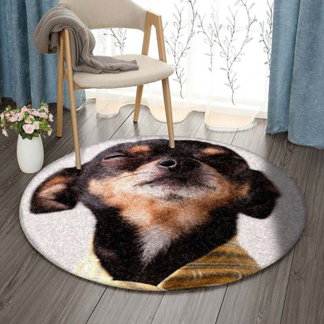 Chihuahua Round Rug Carpet Bedroom Livingroom Home Decor