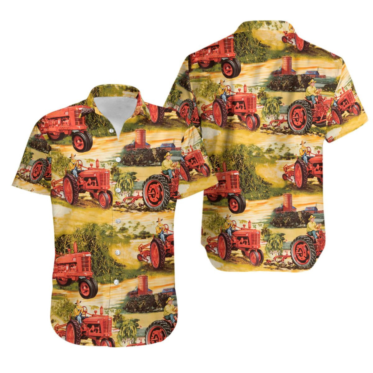 Childhood Tractor Farmer Hawaiian Shirt