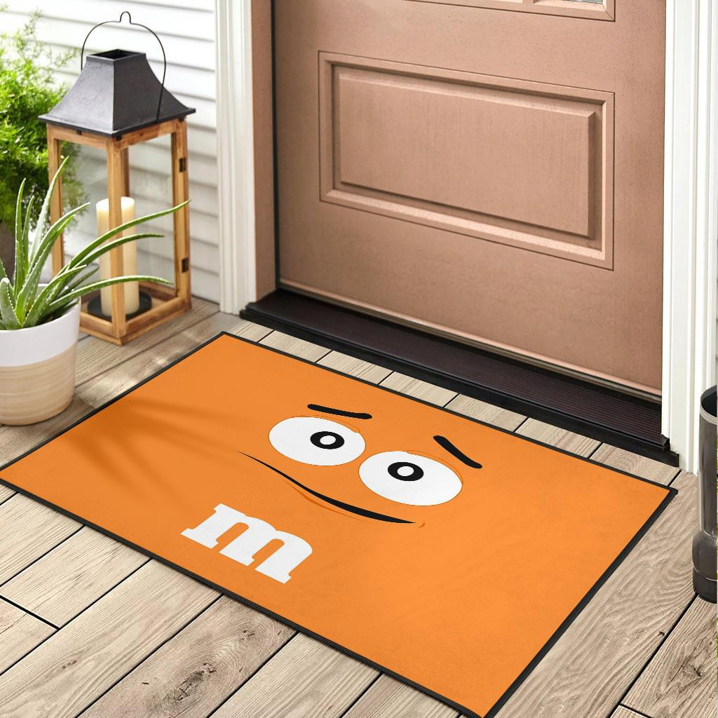 Chocolate M&M Orange Rubber Doormats - Image 3