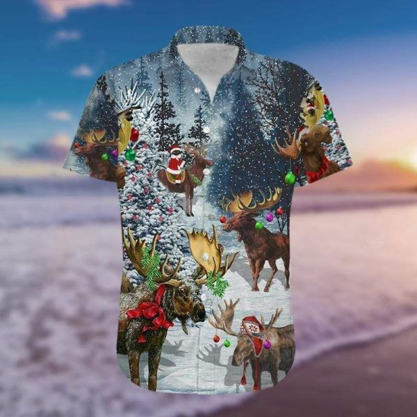 Christ Moose Merry Christmas Hawaiian Shirt