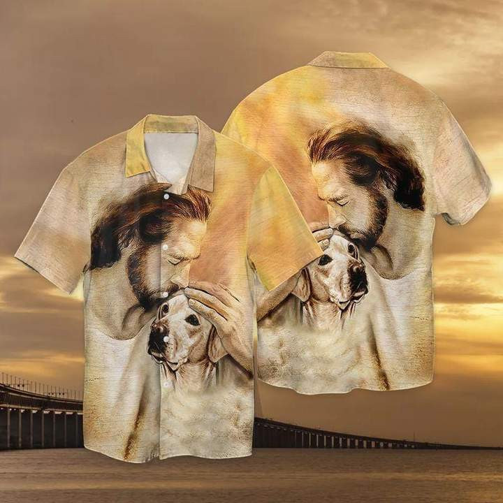 Christian Jesus love Labrador Dog Hawaiian Shirt