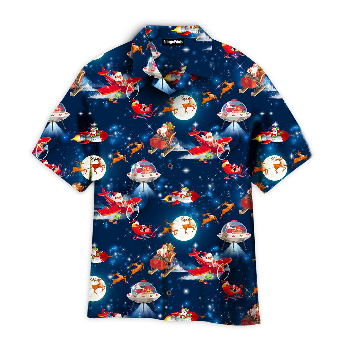 Christmas In Space Hawaiian Shirt