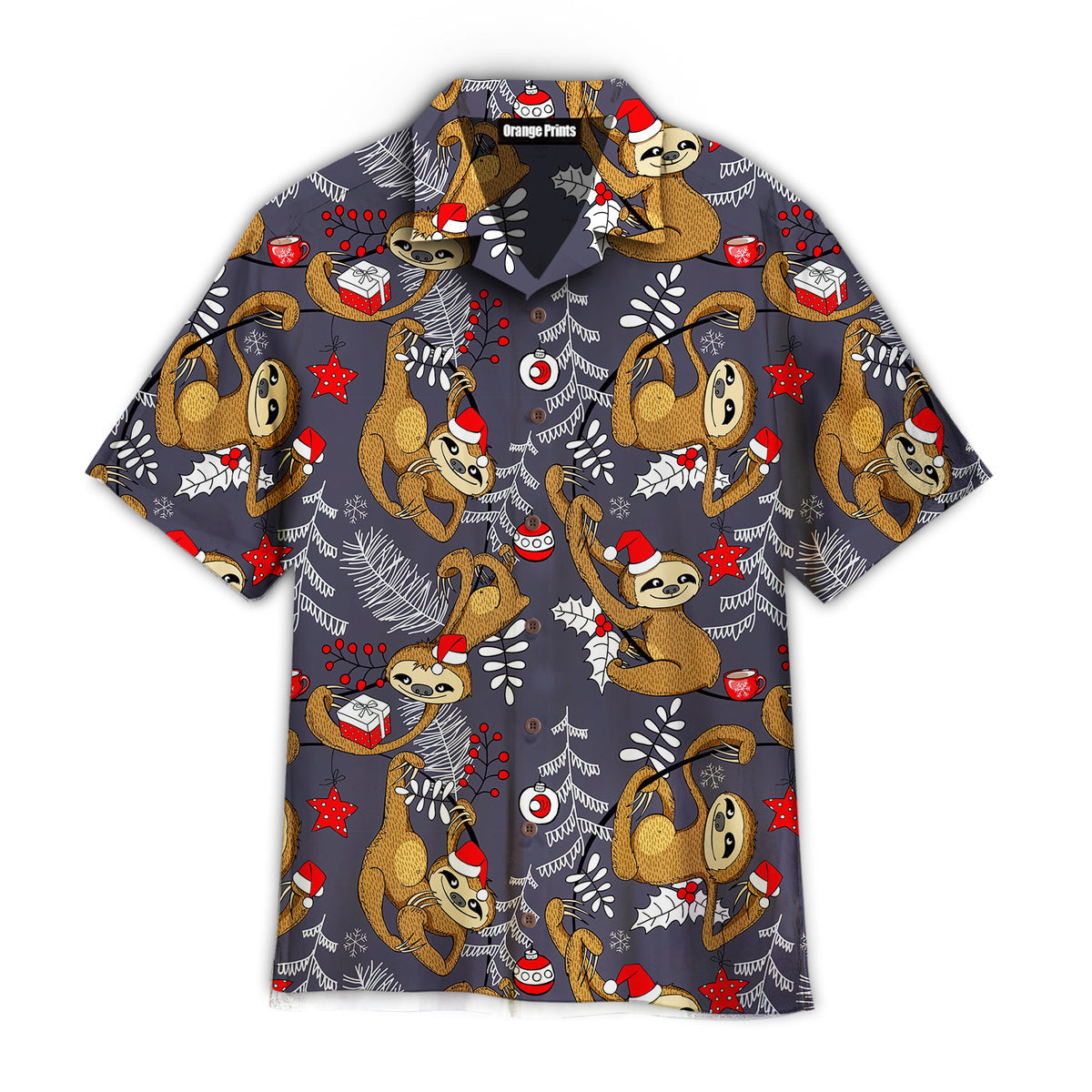 Christmas Lazy Sloths Hawaiian Shirt