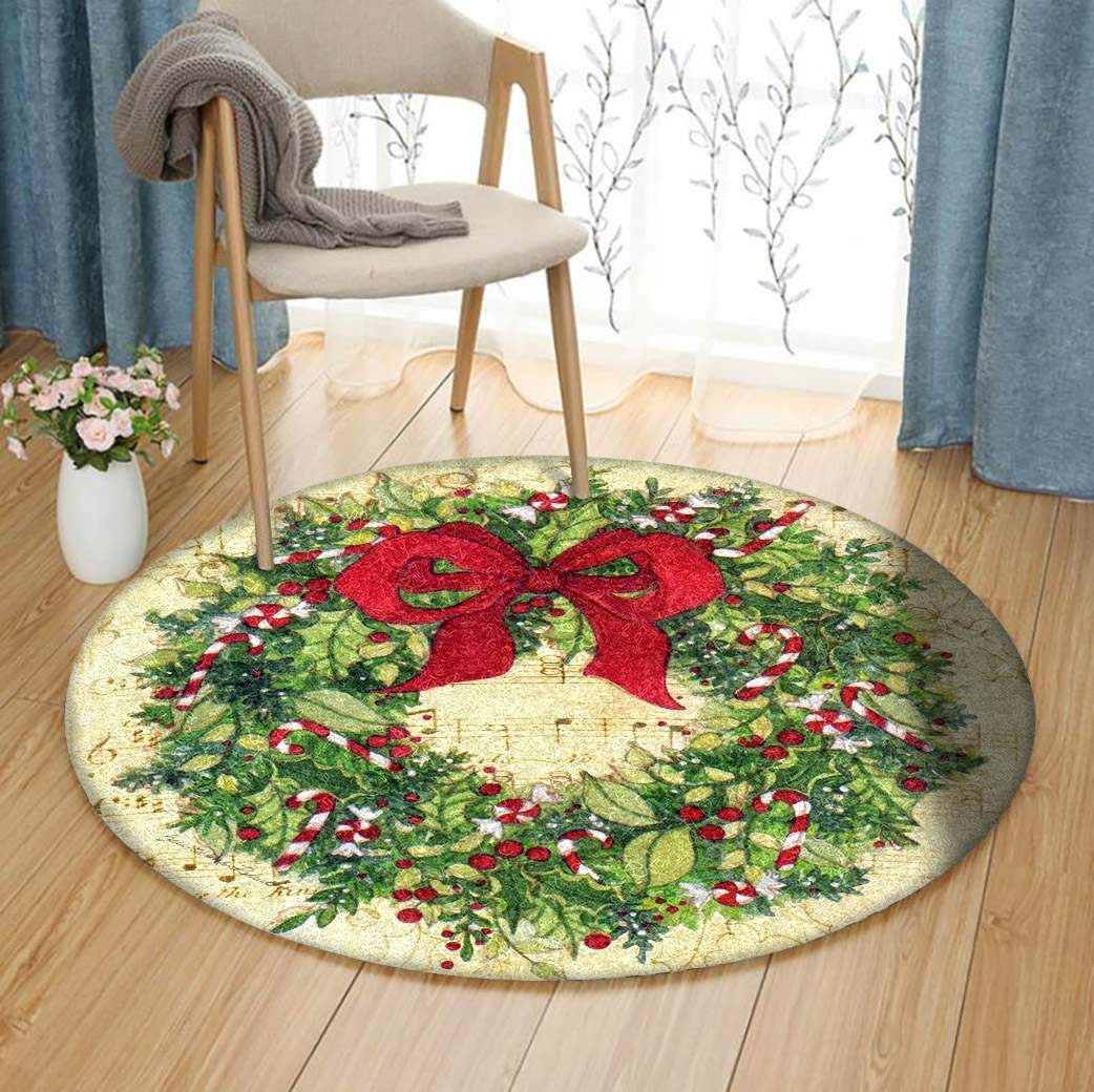 Christmas Limited Edition Round Rug Carpet Bedroom Livingroom Home Decor