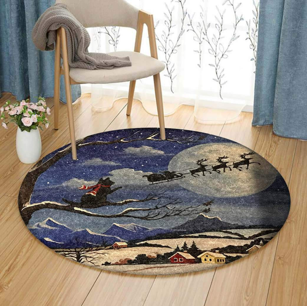 Christmas Limited Edition Round Rug Carpet Bedroom Livingroom Home Decor
