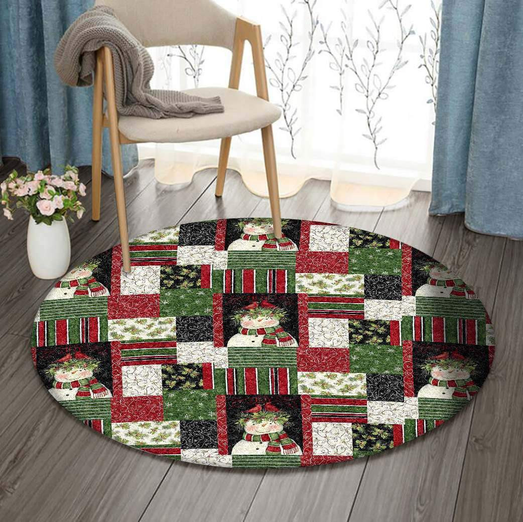 Christmas Limited Edition Round Rug Carpet Bedroom Livingroom Home Decor