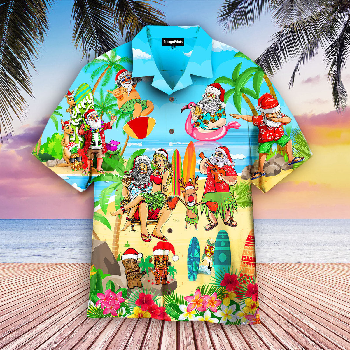 Christmas Mele Kalikimaka From Hawaii Hawaiian Shirt