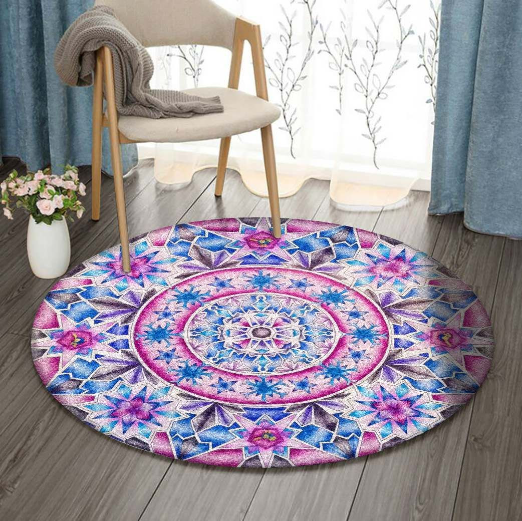 Christmas Round Rug Carpet Bedroom Livingroom Home Decor