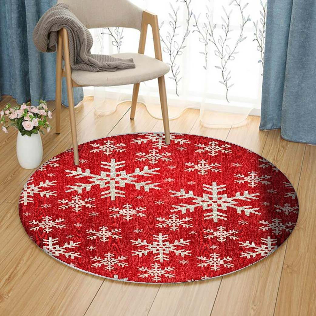Christmas Round Rug Carpet Bedroom Livingroom Home Decor