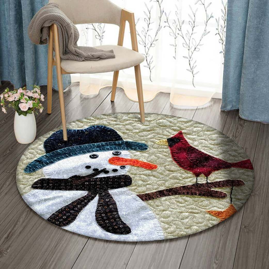 Christmas Round Rug Carpet Bedroom Livingroom Home Decor
