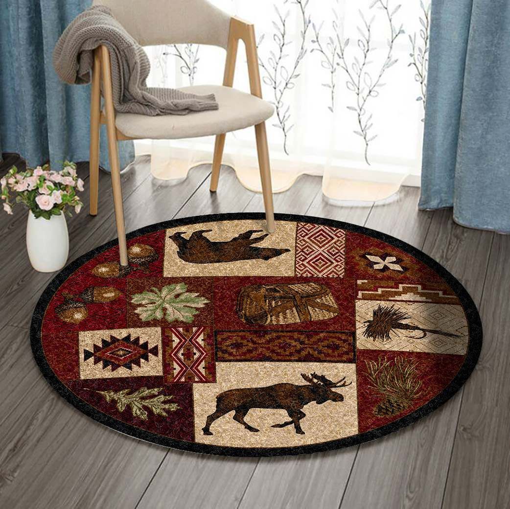 Christmas Round Rug Carpet Bedroom Livingroom Home Decor