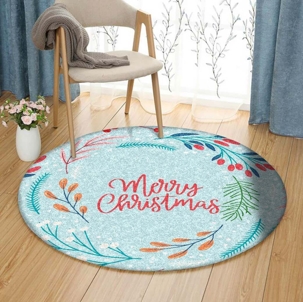 Christmas Round Rug Carpet Bedroom Livingroom Home Decor