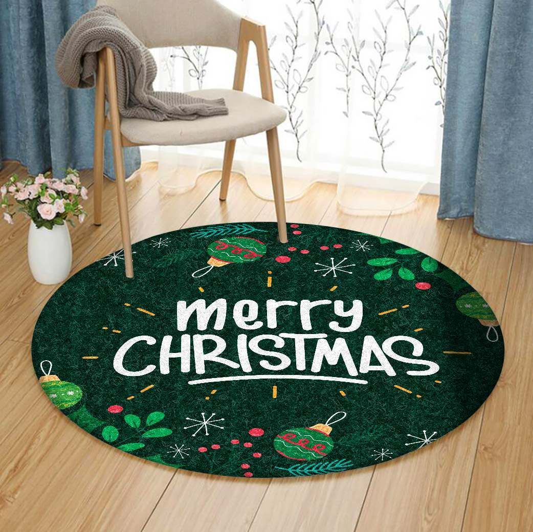 Christmas Round Rug Carpet Bedroom Livingroom Home Decor