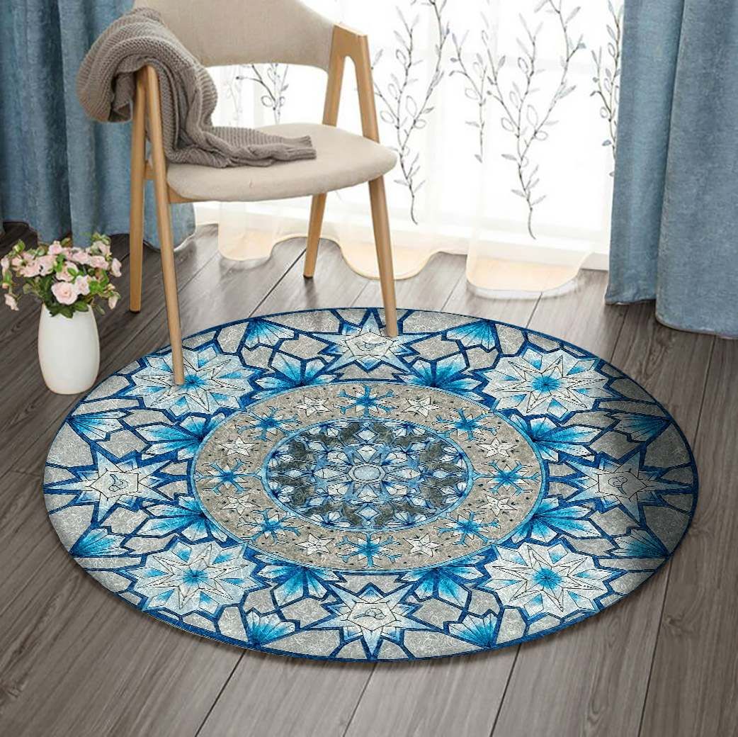Christmas Round Rug Carpet Bedroom Livingroom Home Decor