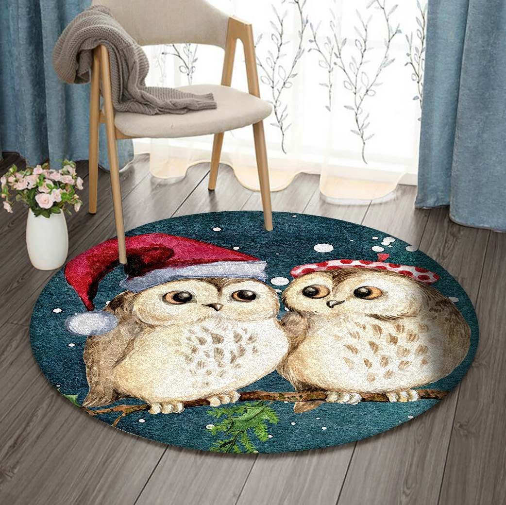 Christmas Round Rug Carpet Bedroom Livingroom Home Decor