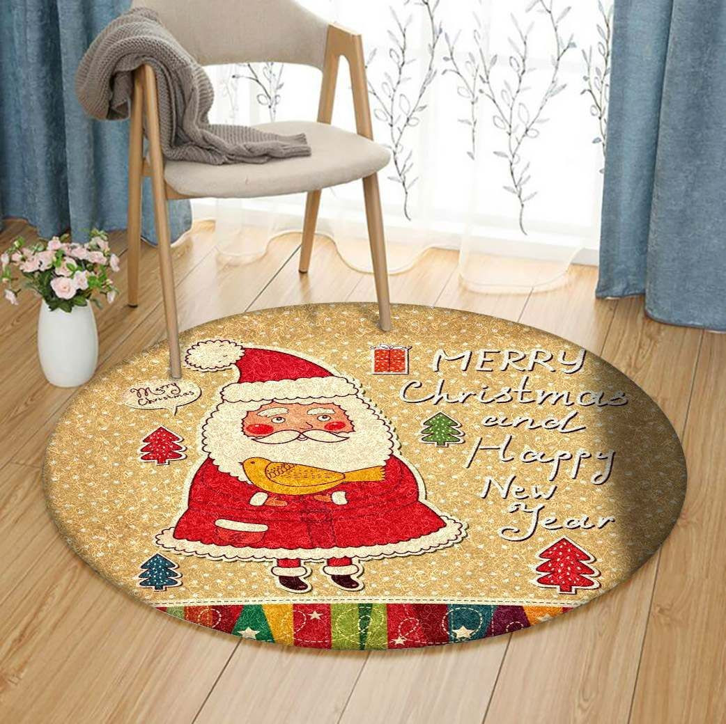 Christmas Round Rug Carpet Bedroom Livingroom Home Decor