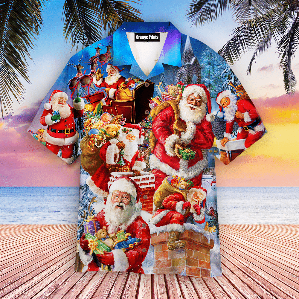 Christmas Say Hi From Santa Hawaiian Shirt