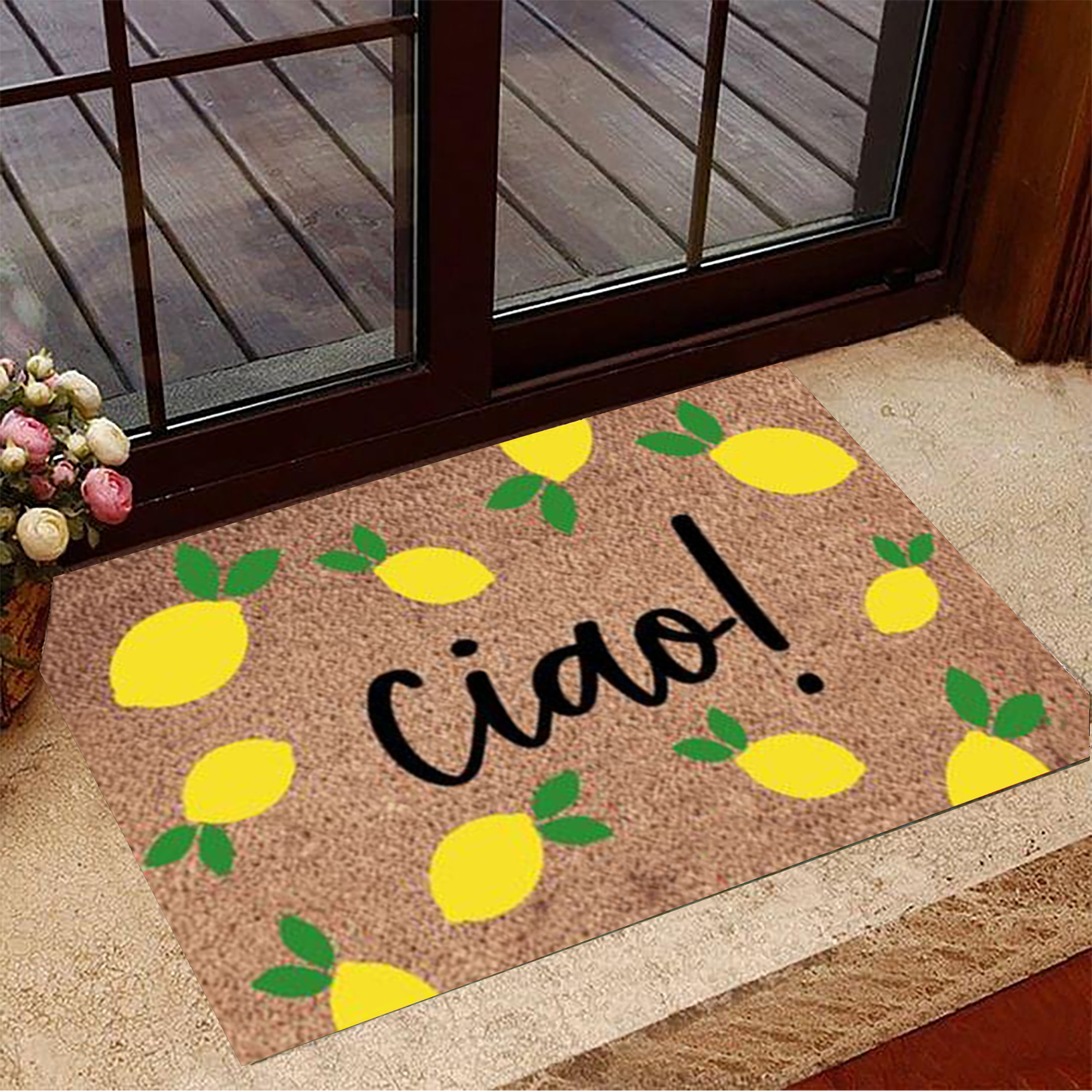 Ciao Rubber Doormat Ciao Lemon Welcome Mat For Home Decorative New House Gift Ideas