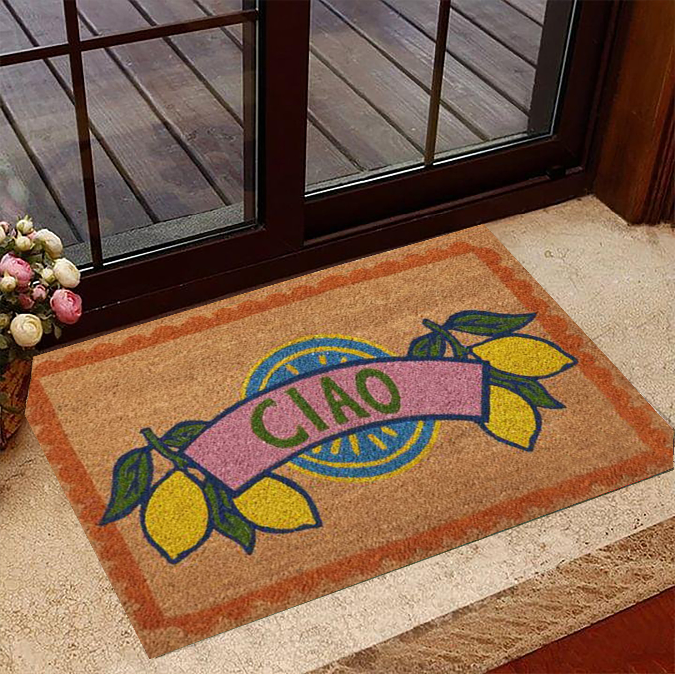 Ciao Rubber Doormat Ciao Lemon Welcome Mat Front Door Italian Home Decor