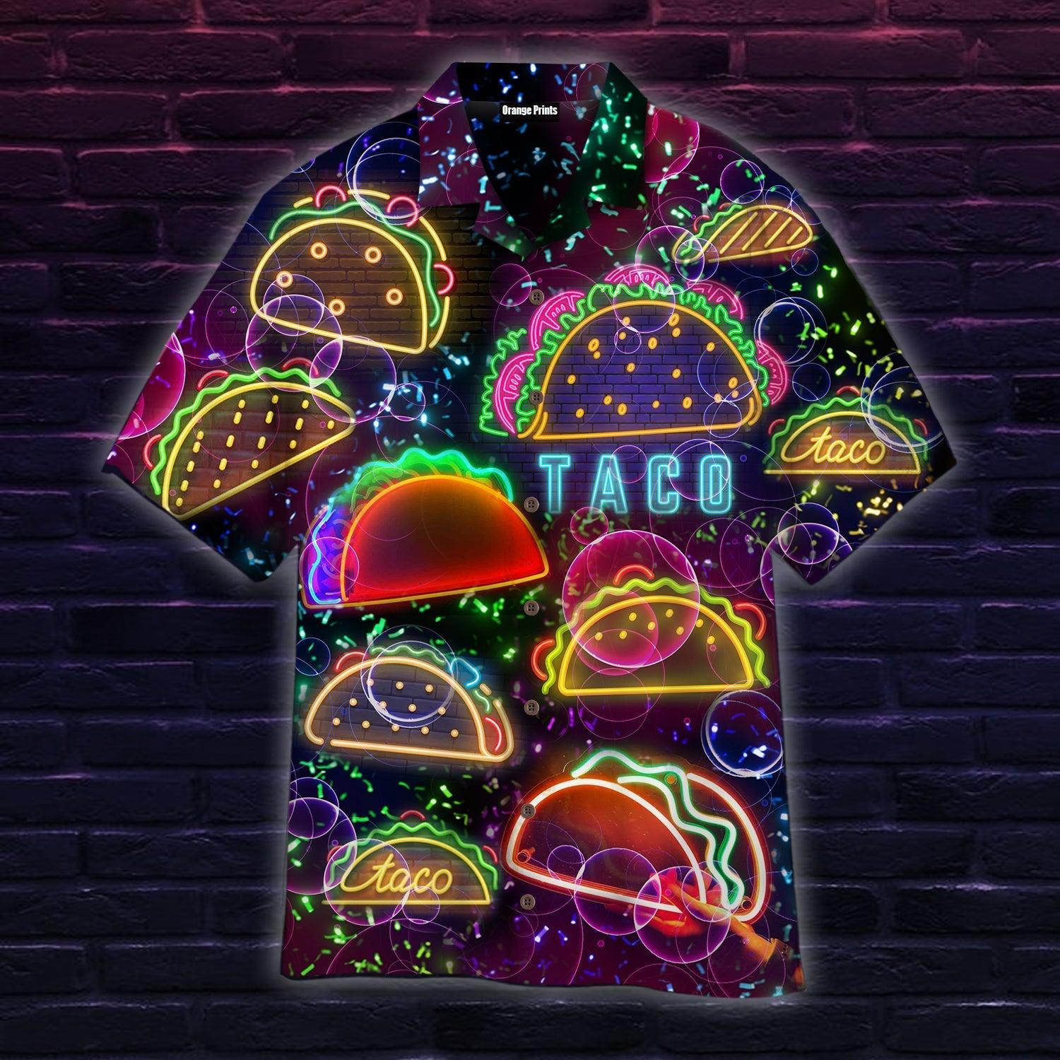 Cinco De Mayo Neon Tacos Hawaiian Shirt