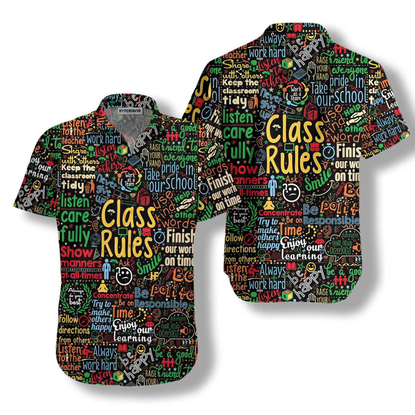 Class Rules Teacher Hawaiian Shirt