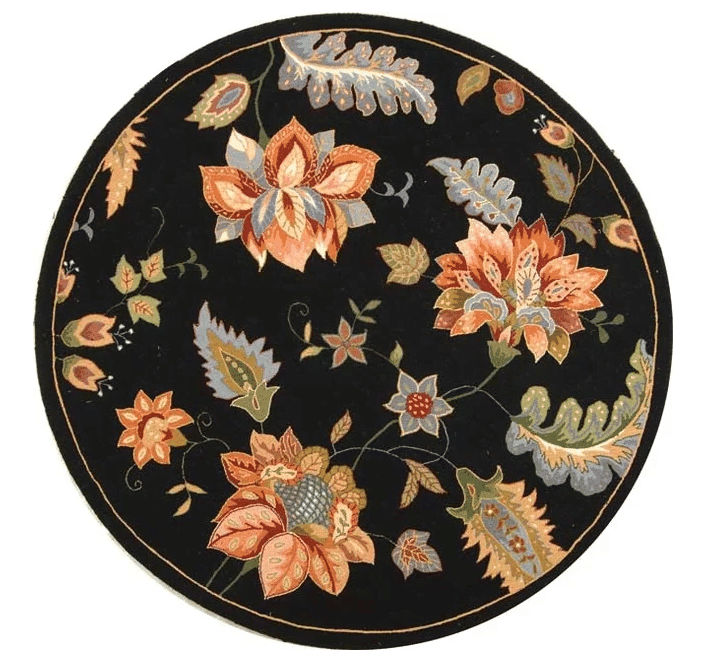 Cleo Hand Flower Round Rug Carpet Bedroom Livingroom Home Decor