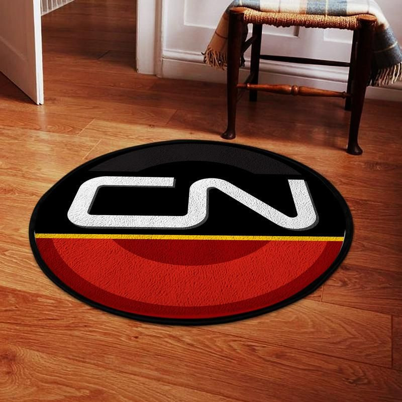 Cn Canadian National Railway Living Room Round Rug Carpet Bedroom Livingroom Home Decor