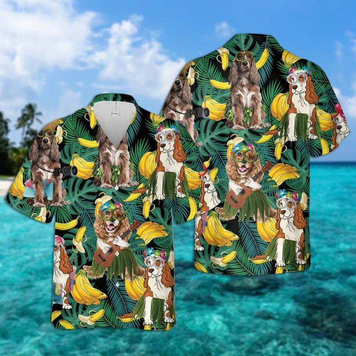 Cocker Spaniel Leaves Hawaiian Shirt