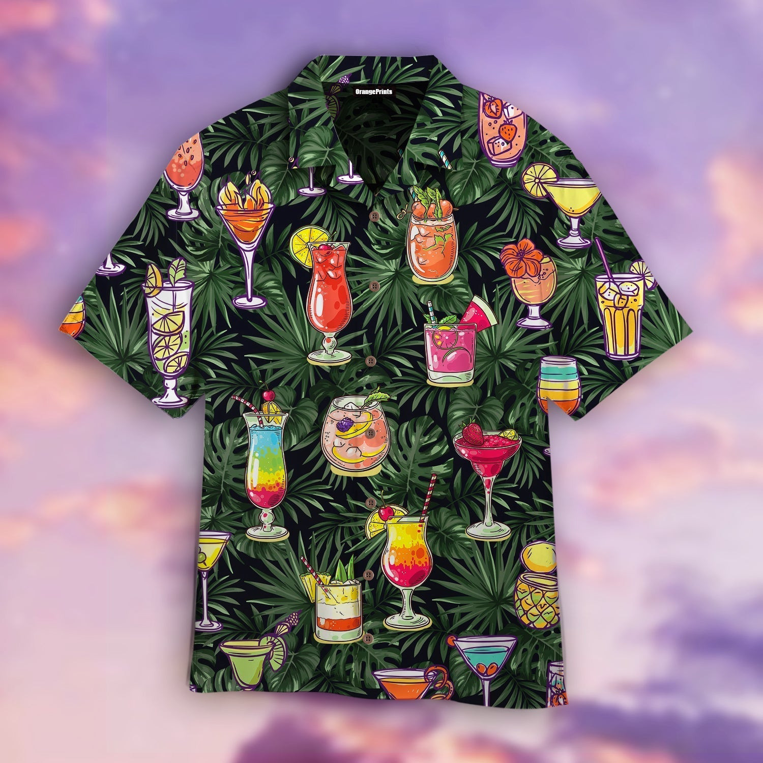 Cocktail Colorful Tropical Hawaiian Shirt