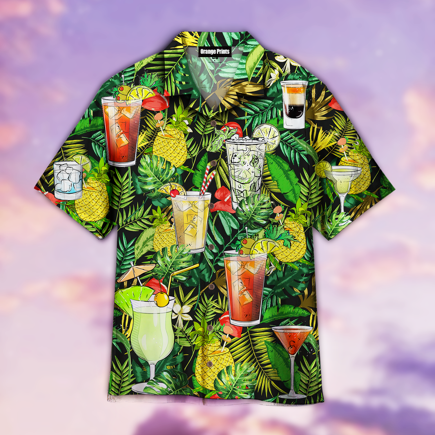 Cocktail Fruit Hello Summer Hawaiian Shirt